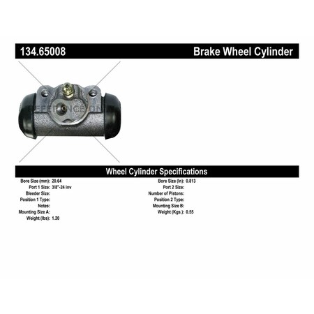 Centric Parts Centric 134.65008 Centric Premium Wheel Cylinders 134.65008